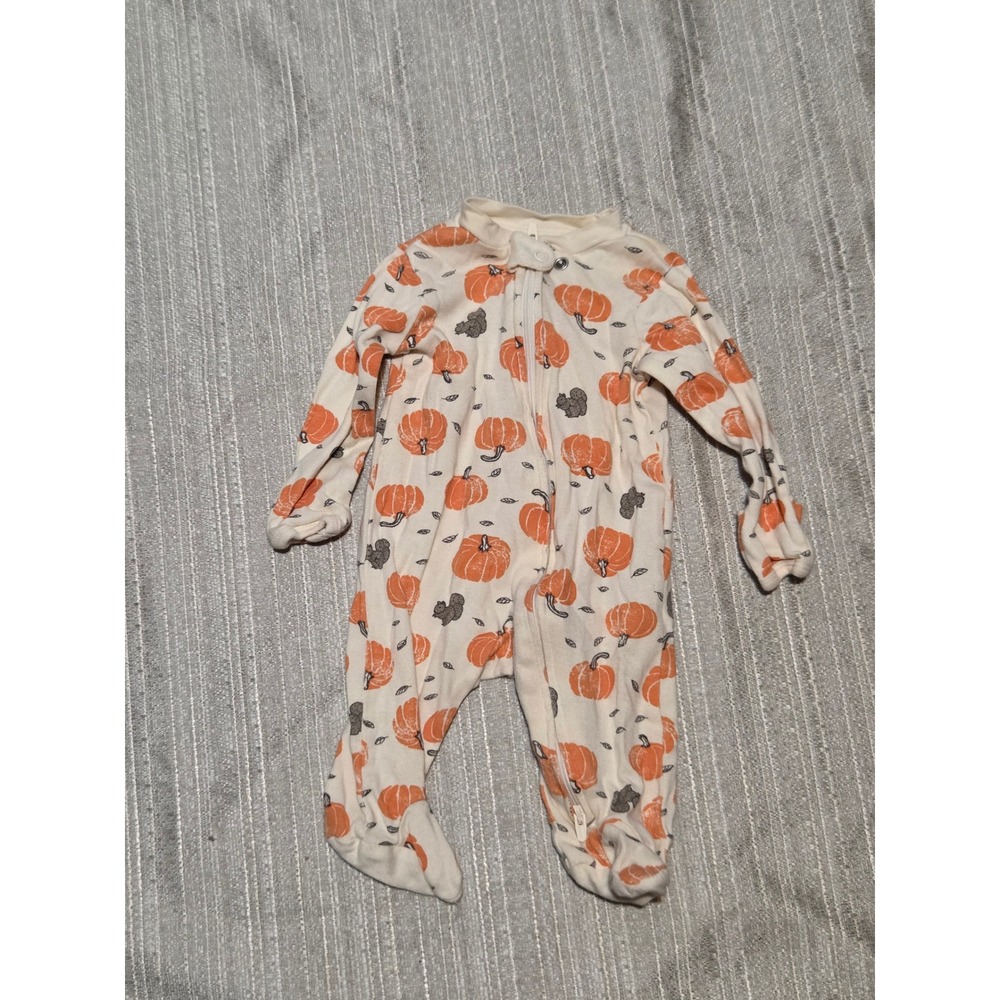 Little Planet by Carters Organic Cotton Pumpkin Squirrel Sleeper 3M Fall Autumn